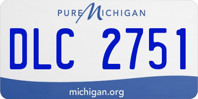 MI license plate DLC2751