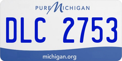 MI license plate DLC2753