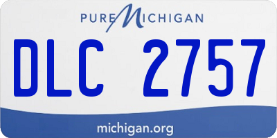 MI license plate DLC2757