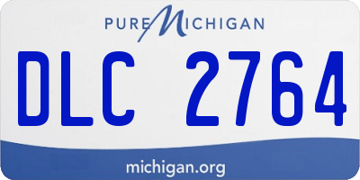 MI license plate DLC2764