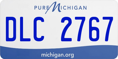 MI license plate DLC2767