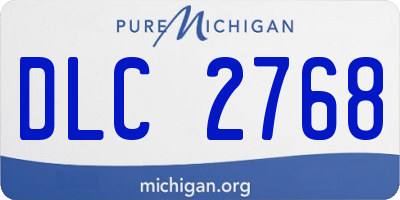 MI license plate DLC2768