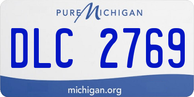 MI license plate DLC2769