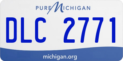 MI license plate DLC2771