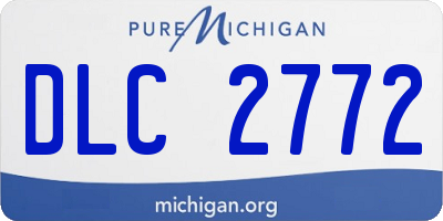MI license plate DLC2772