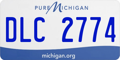 MI license plate DLC2774