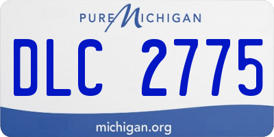 MI license plate DLC2775