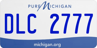 MI license plate DLC2777