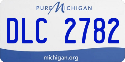 MI license plate DLC2782