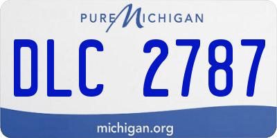 MI license plate DLC2787