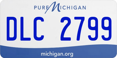 MI license plate DLC2799