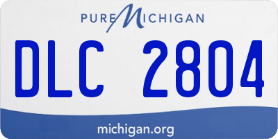 MI license plate DLC2804