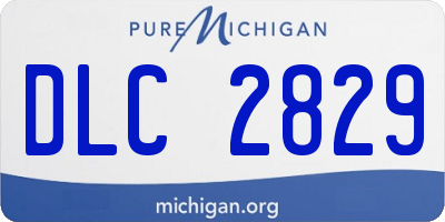 MI license plate DLC2829