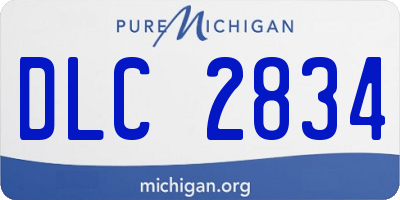 MI license plate DLC2834