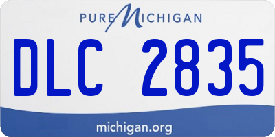 MI license plate DLC2835