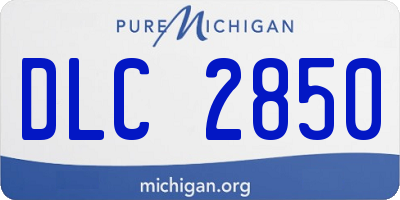 MI license plate DLC2850