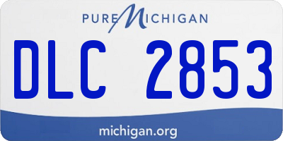 MI license plate DLC2853