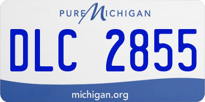 MI license plate DLC2855