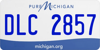 MI license plate DLC2857