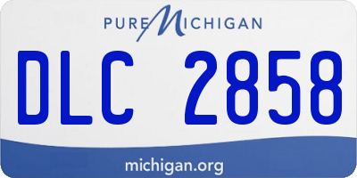 MI license plate DLC2858