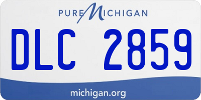 MI license plate DLC2859