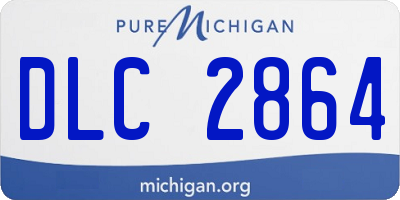 MI license plate DLC2864