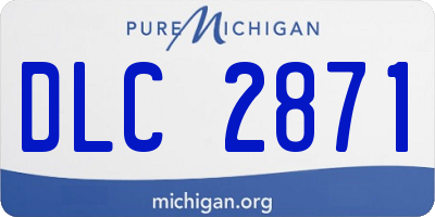 MI license plate DLC2871
