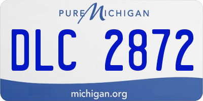 MI license plate DLC2872