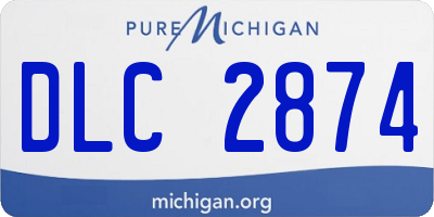 MI license plate DLC2874