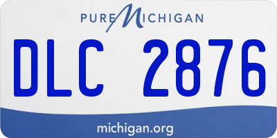 MI license plate DLC2876