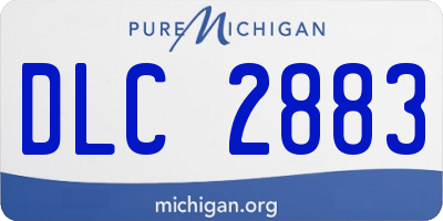 MI license plate DLC2883
