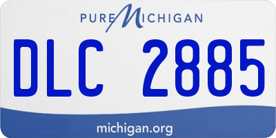 MI license plate DLC2885