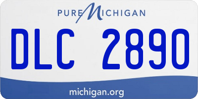 MI license plate DLC2890