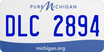 MI license plate DLC2894