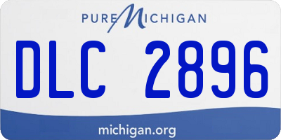MI license plate DLC2896