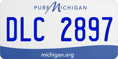 MI license plate DLC2897