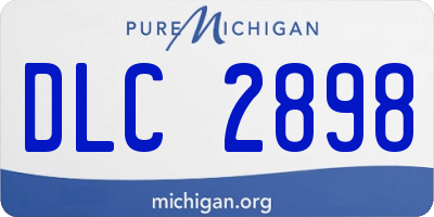 MI license plate DLC2898
