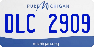 MI license plate DLC2909