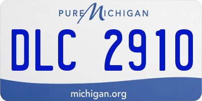 MI license plate DLC2910