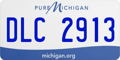 MI license plate DLC2913