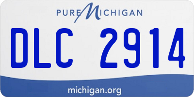 MI license plate DLC2914