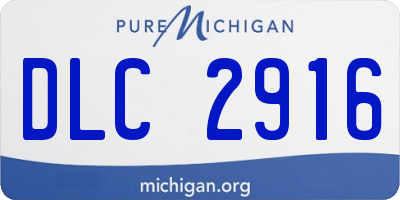 MI license plate DLC2916