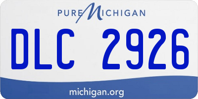 MI license plate DLC2926