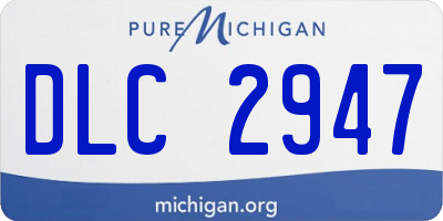 MI license plate DLC2947