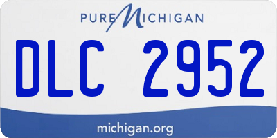 MI license plate DLC2952