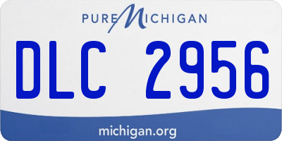 MI license plate DLC2956