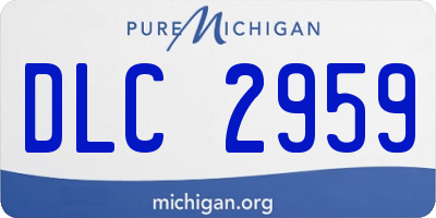 MI license plate DLC2959