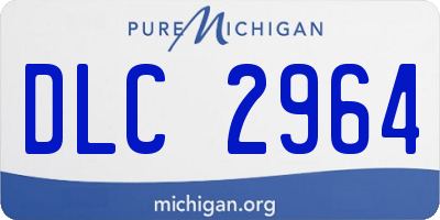 MI license plate DLC2964