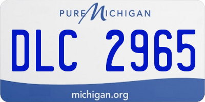 MI license plate DLC2965