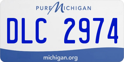 MI license plate DLC2974